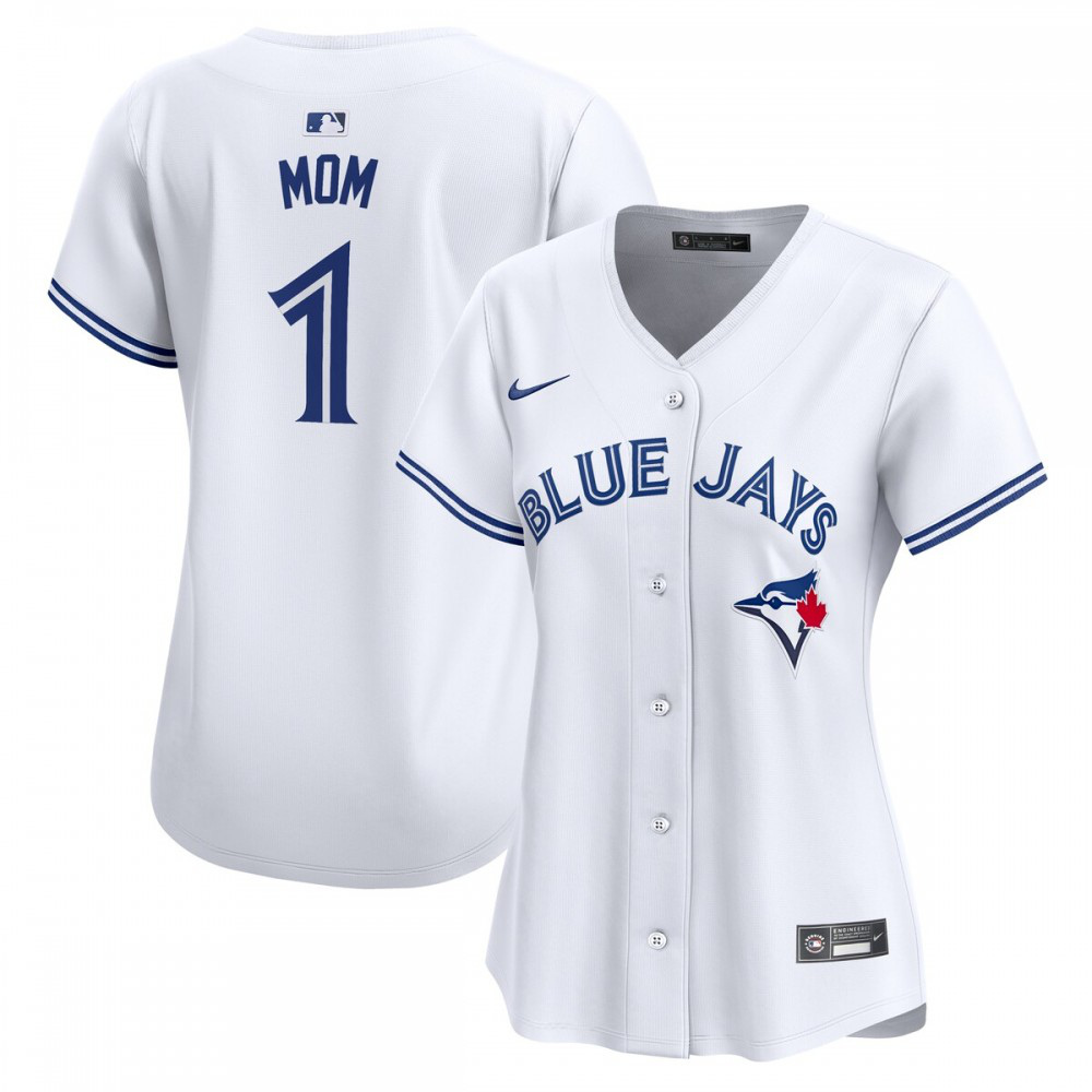 Toronto Blue Jays Women's #1 Mom Home Limited Jersey - White-Pro Kit Vault | Brand New 26/27 Sports Jerseys